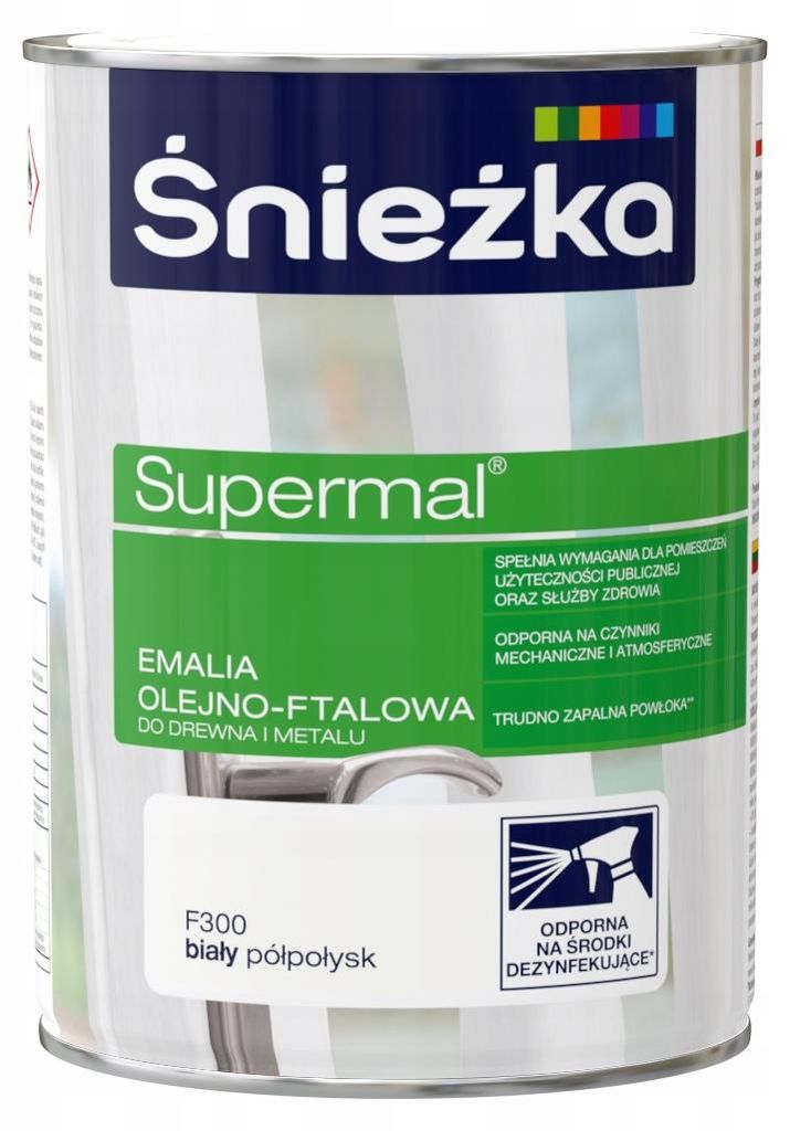 Alkydharz-Emaillelack Weiß seidenmatt 0,8L für Holz & Metall innen/außen