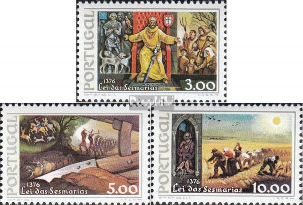 Briefmarken Portugal 1976 Mi 1316y-1318y (kompl.Ausg.) Produktbild 