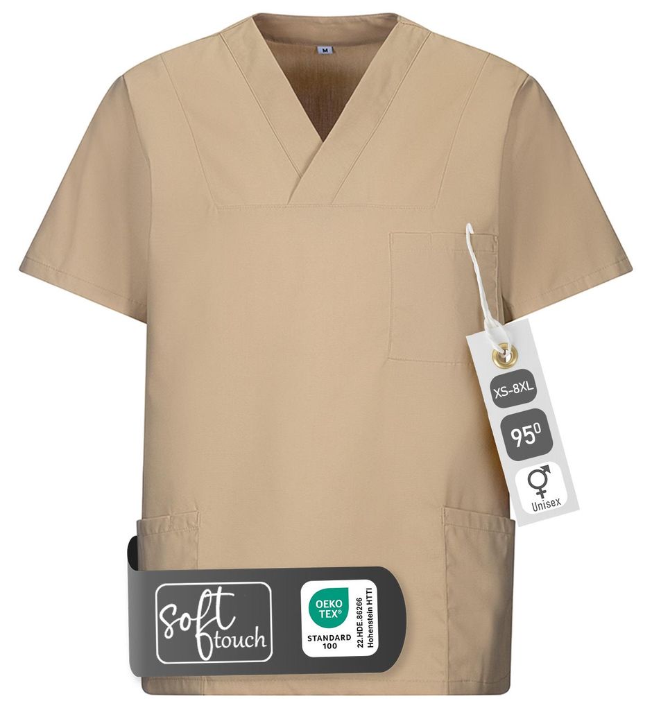 Schlupfkasack, uni, sand, 8XL : 8XL : sand : 50% Baumwolle Produktbild 