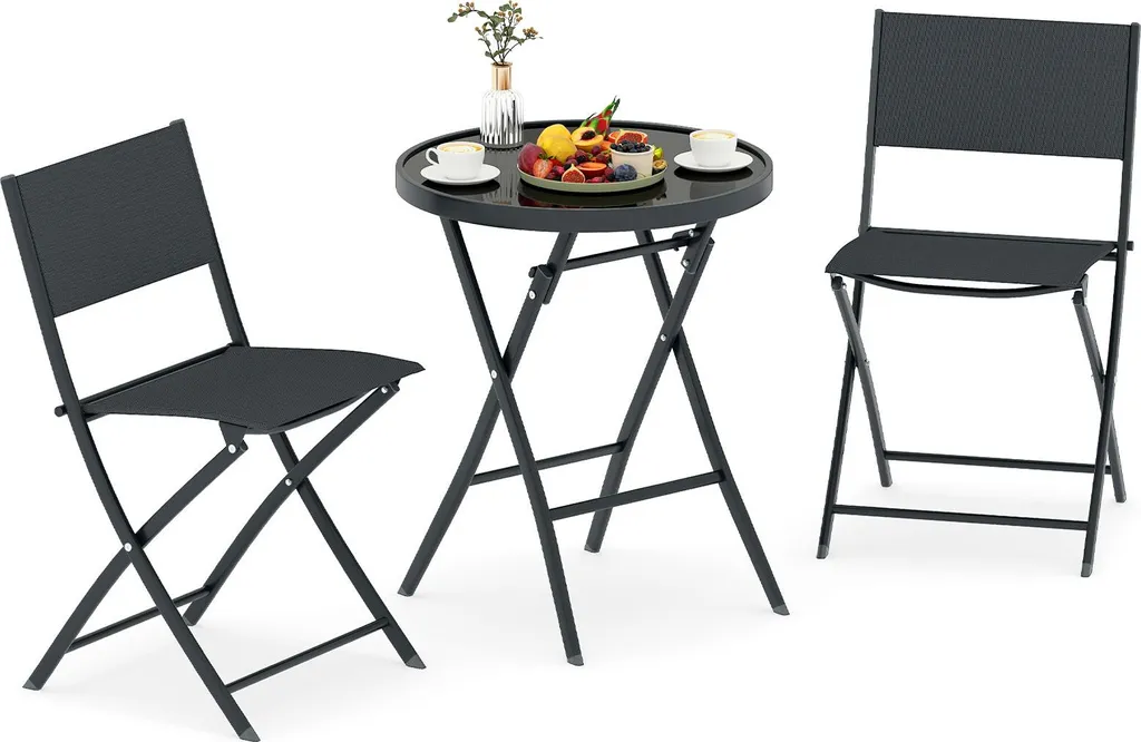 Set Bistro COSTWAY: Arreda il tuo Giardino o Balcone con Stile 3 Pezzi