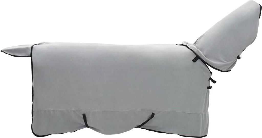 vidaXL Pferdedecke Hellgrau und Rosa Polyester