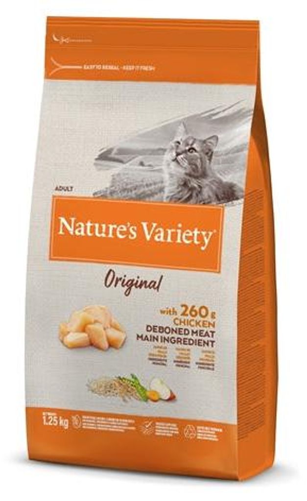 Natures Variety Original Chicken – Trockenfutter für Katzen – 1,25 kg (408080)