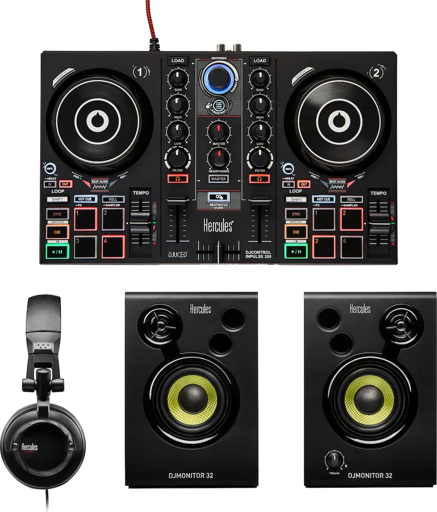 Hercules DJLearning Kit DVS - Solution Scratch Numérique Pro pour Mix Noir - 2