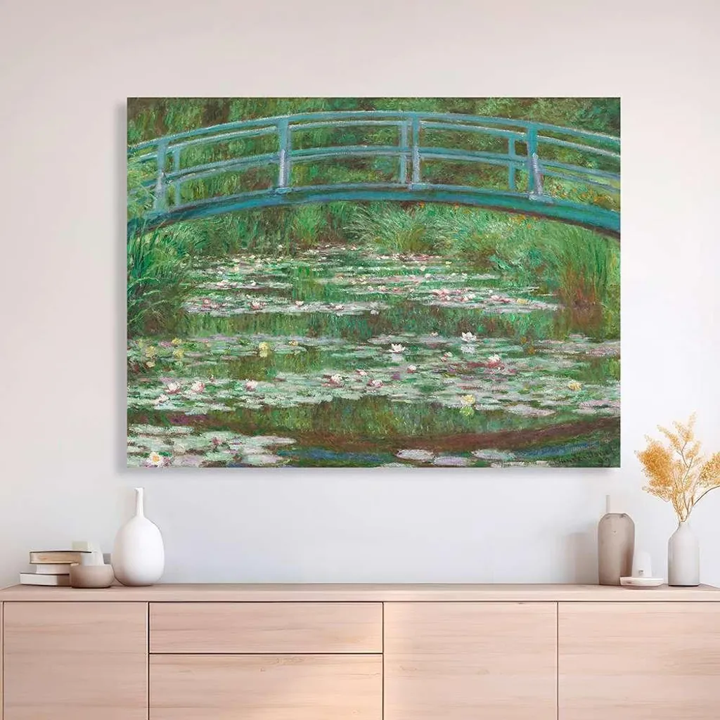 Stampa su Tela Claude Monet Ninfee 60x40 cm - Pronto da Appendere - 3