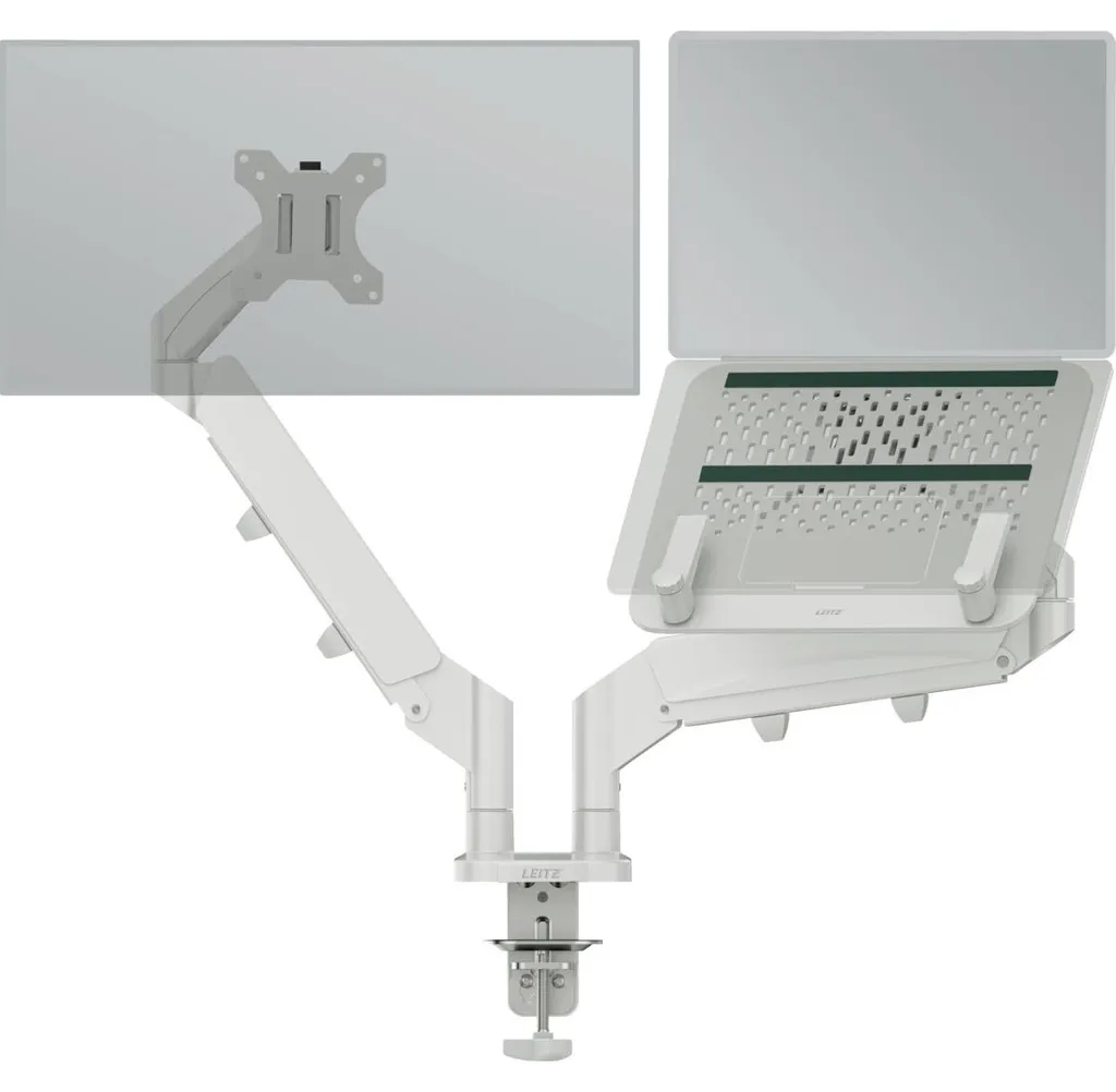 Support écran et portable LEITZ Ergo gris avec pince de table robuste - 5