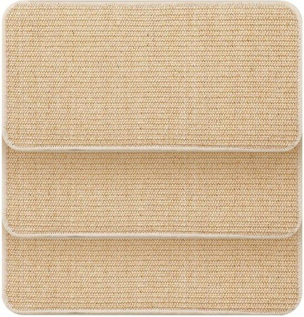Sisal-Mat 3-teilig, 50 x 25 cm, Stoffmatte, kratzfest und abriebfest, langlebige Möbelbeschützung.