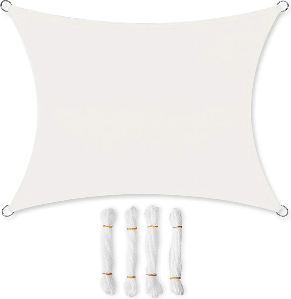 Tente de soleil PES 4 x 4 m pour jardin - Toile d'ombrage carrée déperlante