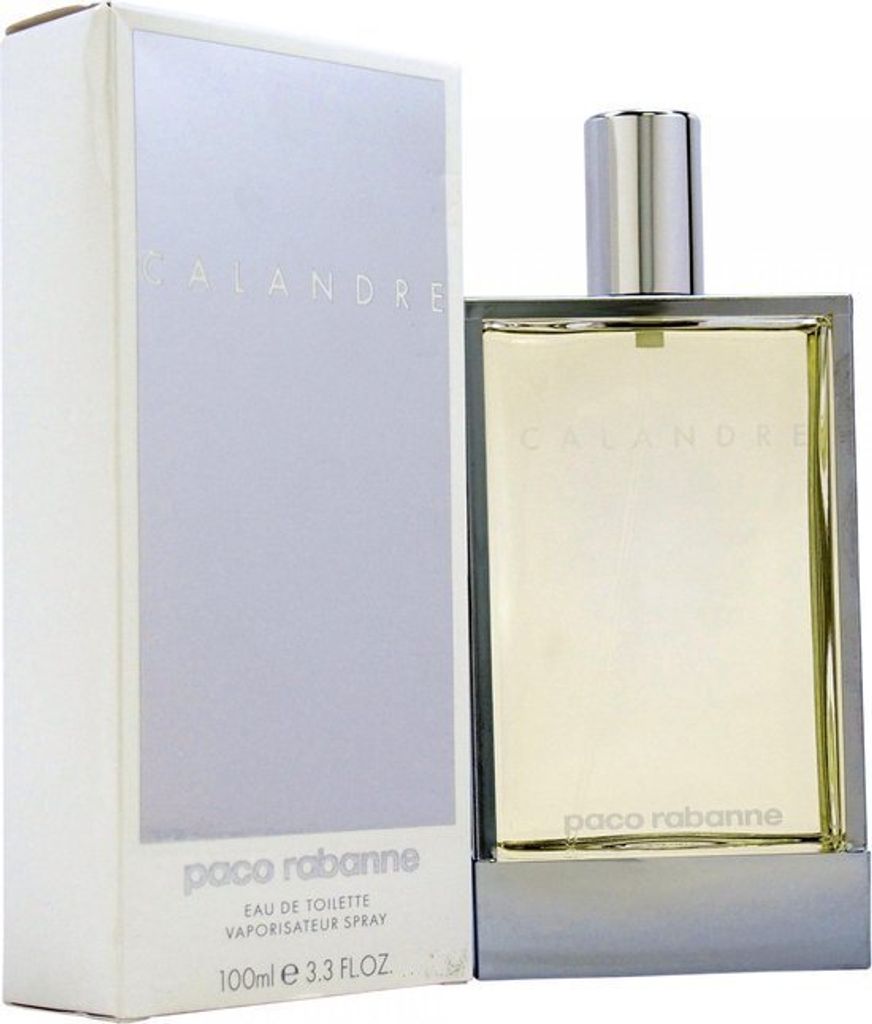 A perfume bottle and its box are displayed side-by-side against a white background.
