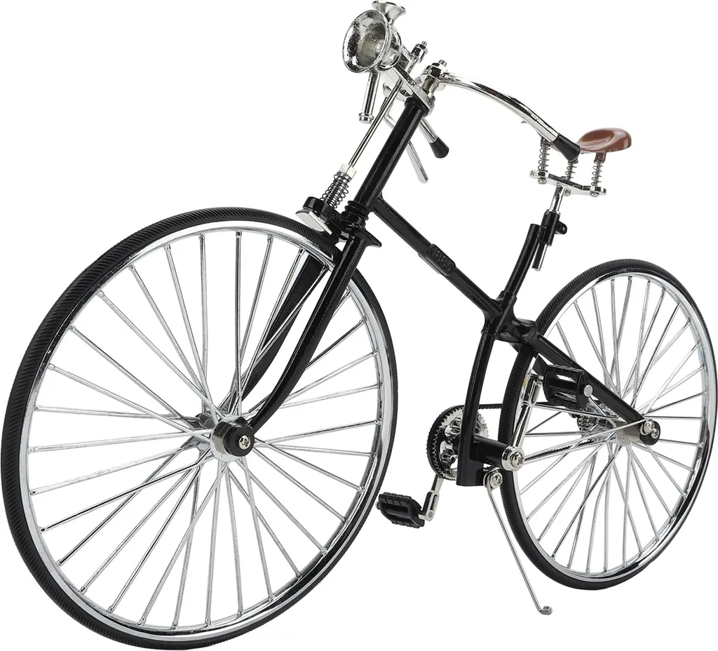 Modèle de bicyclette rétro en métal coulé, vélo miniature de collection