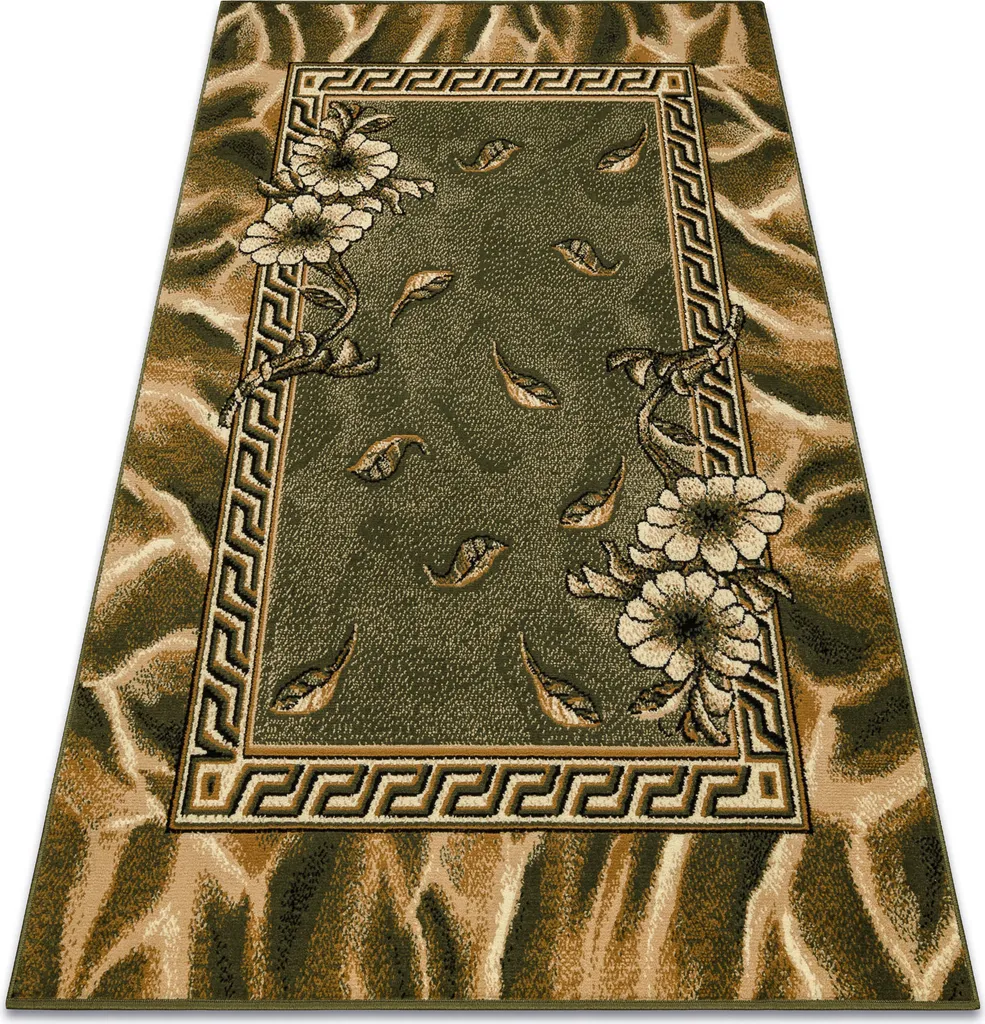 Tapis BCF Morad TRIO Classic fleurs et feuilles vert forêt 300x400 cm