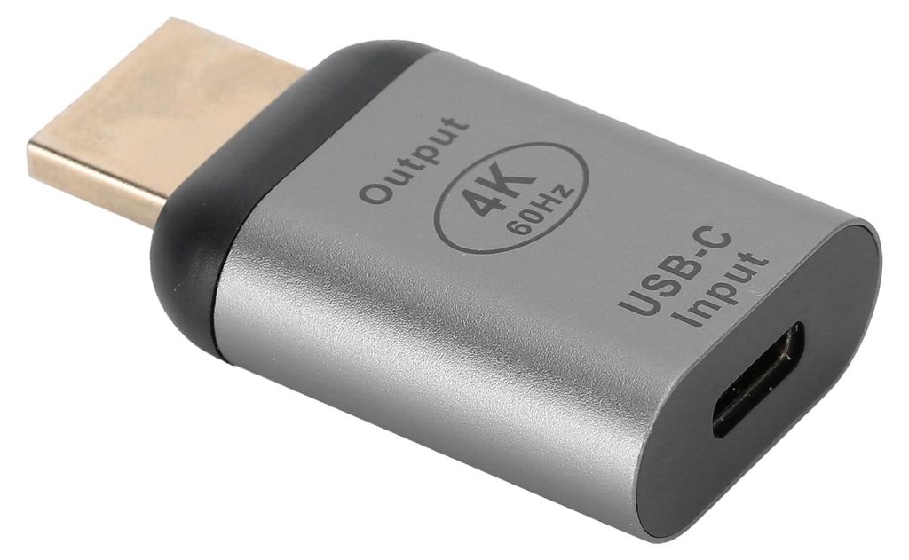 Aluminiumlegierungsgehäuse Typ-C-Buchse auf HD-Multimedia-Schnittstellen-Stecker-Adapteranschluss für Win/Android/OS X