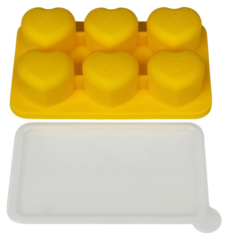 Silikon-Eiswürfelform mit Deckel, lebensmittelecht, leicht zu lösende Form für Erdbeer- und Herzformen, auslaufsichere Gefrierform für Cocktail...