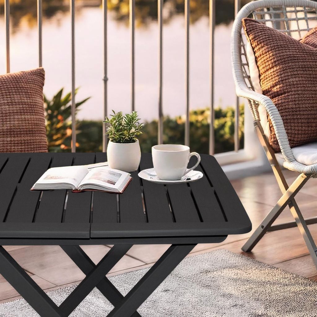 Table Pliante Balcon VidaXL Table De Jardin, Table Basse, Table D'Appoint, Meuble De Pique-nique Terrasse Patio Balcon Extérieur, Moderne, 362809 - Jardin Table Basse Pliable