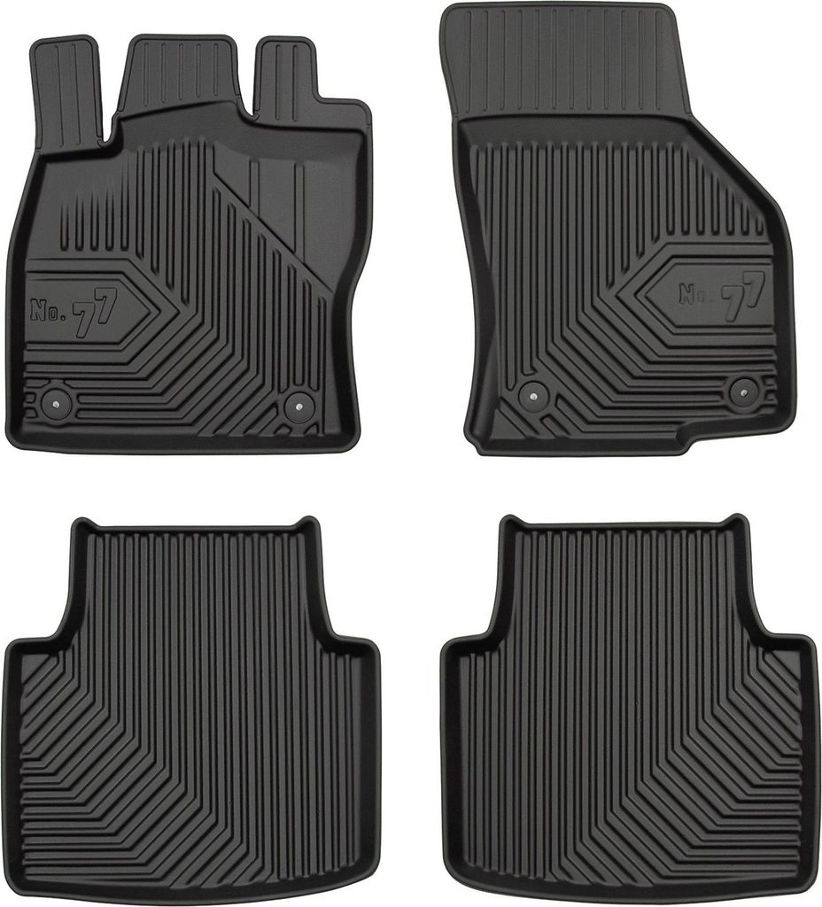 Fußmatten Gummimatten No.77 für VW Arteon 2017-2025 TPE Gummi Schwarz 4 tlg