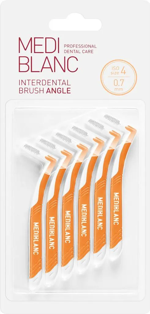 Brosse interdentaire 0,7 mm soin des gencives et appareils lot de 6