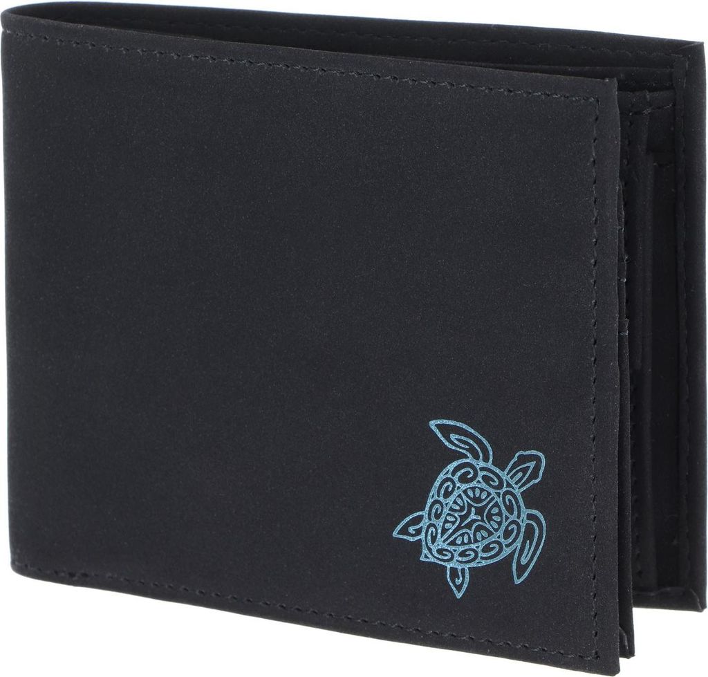 oxmox Geldbörse New Cryptan RFID Protect Querscheinbörse Turtle 2.0 Print Cyan Black schwarz