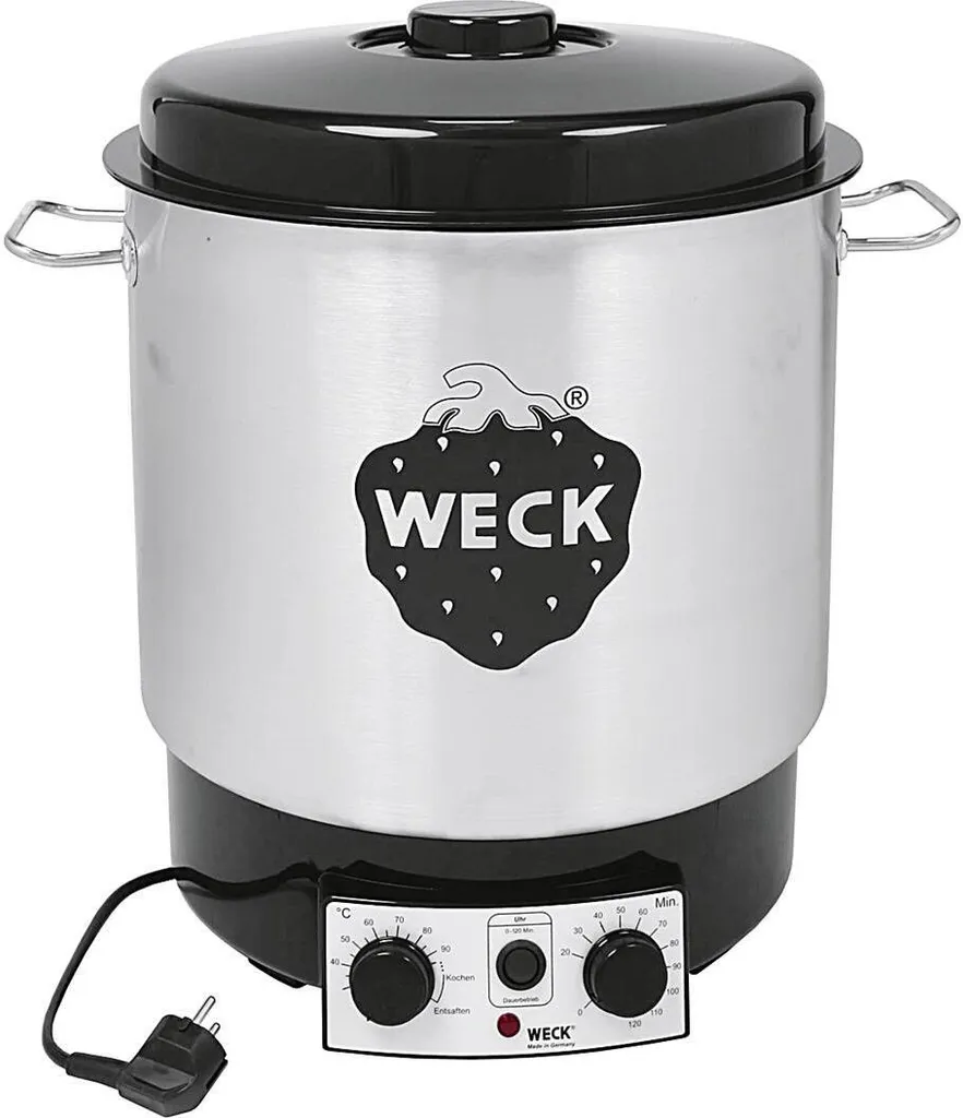 WECK Machine à cuire 29L en acier inoxydable avec horloge Ø35cm