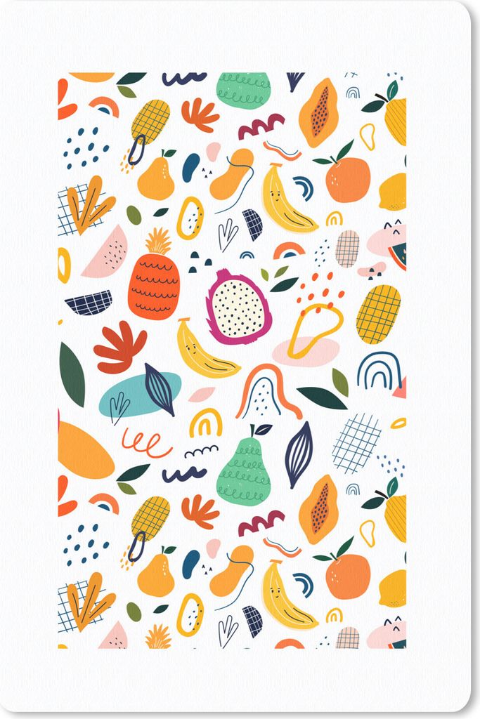 MuchoWow Mauspad Mousepad Obst - Lebensmittel - Muster - Abstrakt - Bananen 18x27 cm - Mousepads - Maus Mat - Pad - Mausunterlage