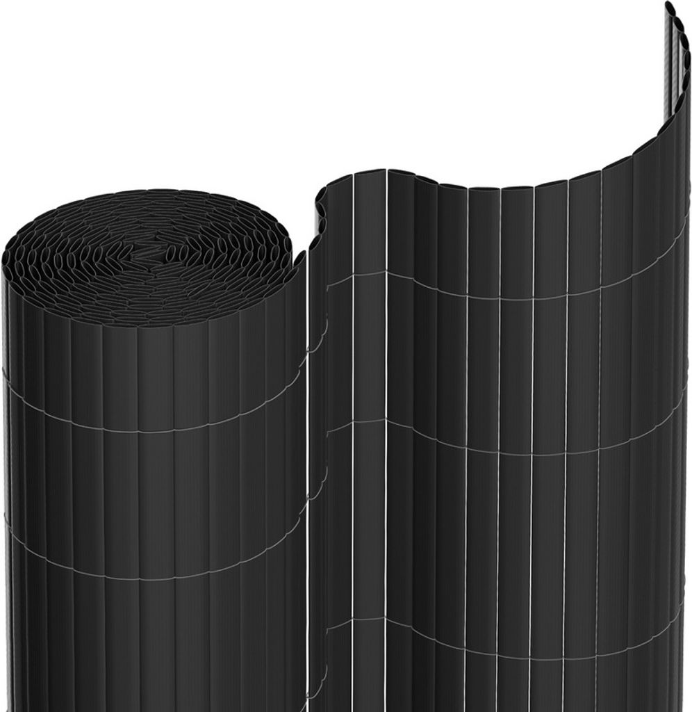 Clanmacy PVC Sichtschutzmatte Sichtschutzzaun Balkonsichtschutz Windschutz Sichtschutz für Zaun Balkon grau 90 x 900 cm