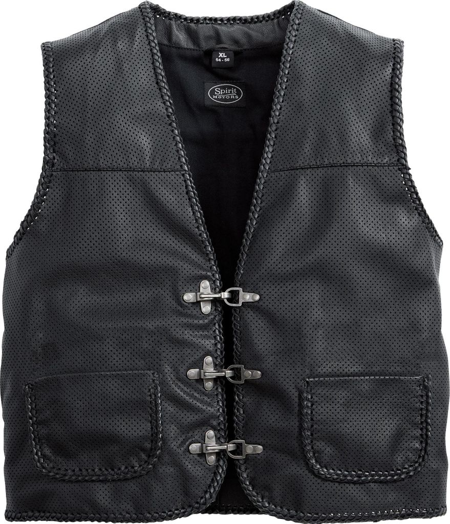 Spirit Motors Lederweste 1.0, Gelocht, Ziegenleder, Motorrad