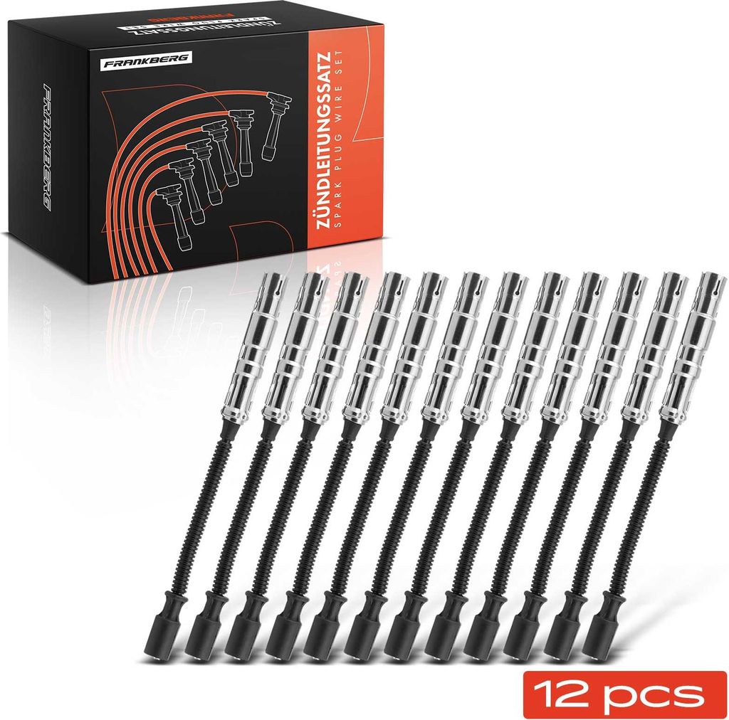 Frankberg 12x Zündleitungssatz Zündkabel für Mercedes-Benz W202 W203 W210 W211 S210 W639