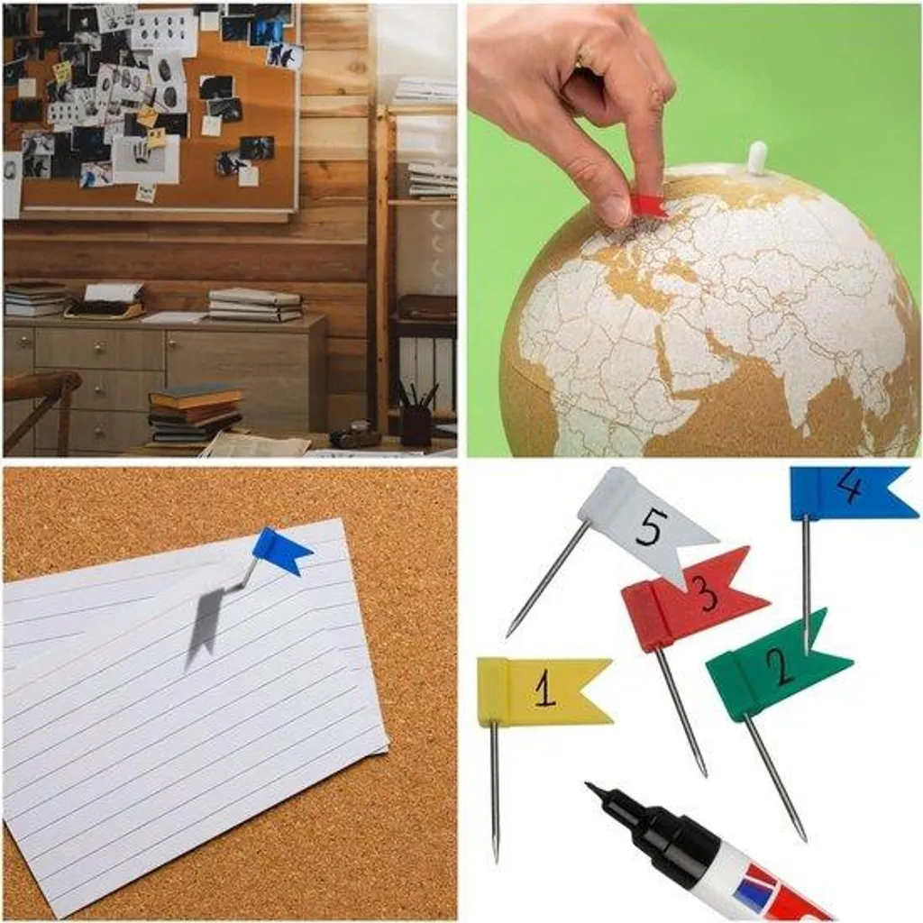 Marqueurs de Cartes Verts pour Suivi Logistique et Planning de Bureau