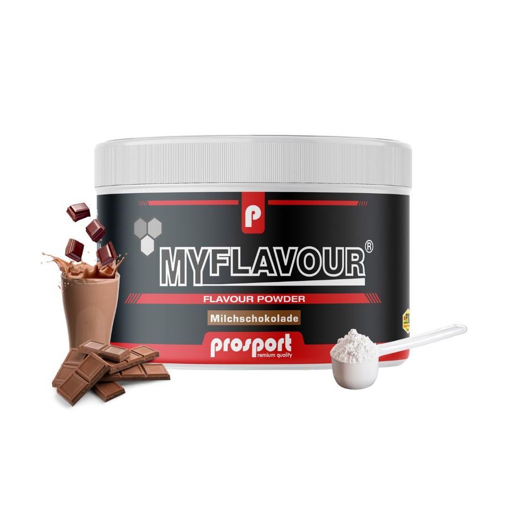 Prosport MyFlavour Powder – Milchschokolade Geschmackspulver für Shakes & Desserts – Kalorienarm, mit Süßungsmittel – Für Quark, Joghur...