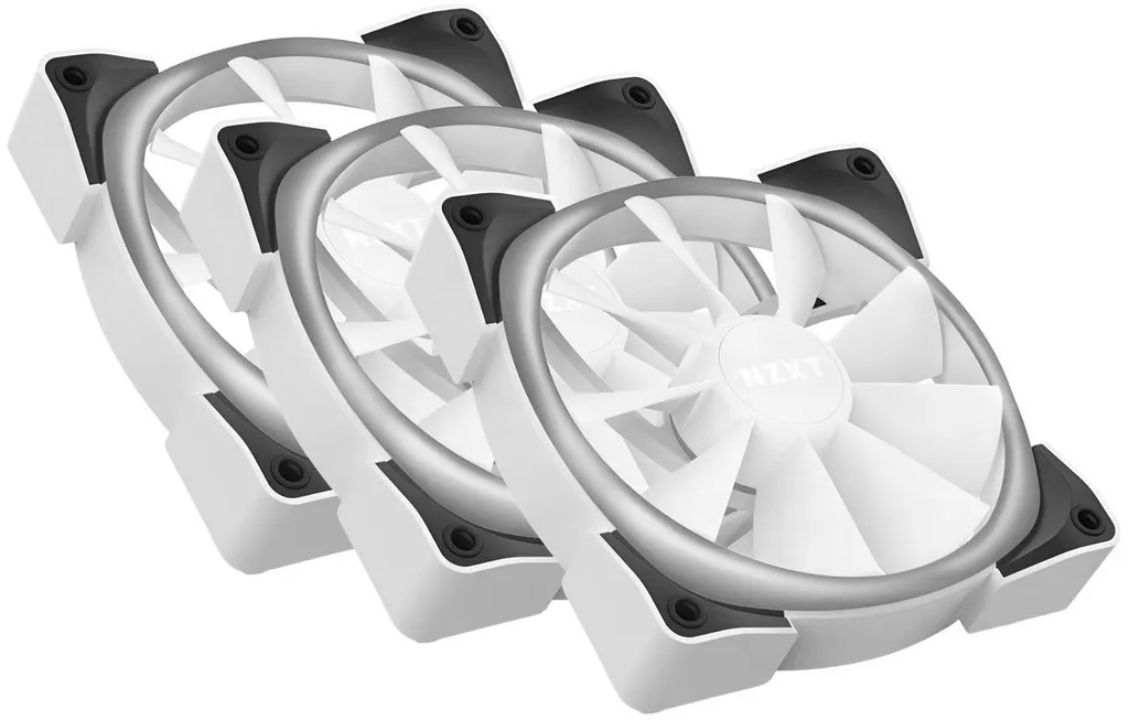 Pack NZXT AER RGB 2 White 120 mm HF-2812C-TW ventilateurs de boîtier PC