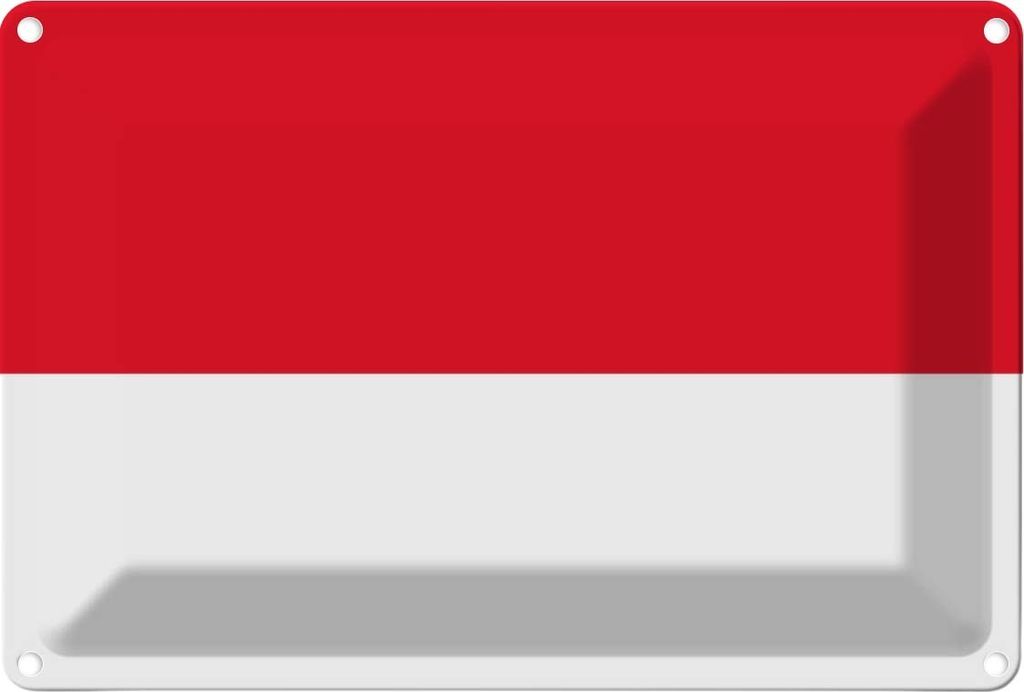 vianmo Blechschild 20x30 cm Monacos Monaco Flagge Fahne Wappen