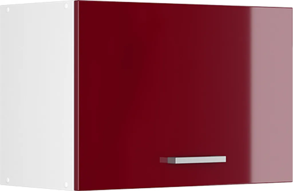 Vicco Pensile da cucina R-Line, 60 cm Piatto, Rosso lucido/Bianco