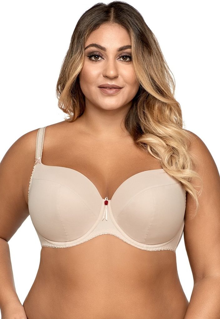 Ava Damen Bügel BH Schalen glatt große Brüste Unterwäsche 1263 , Schwarz, 90C