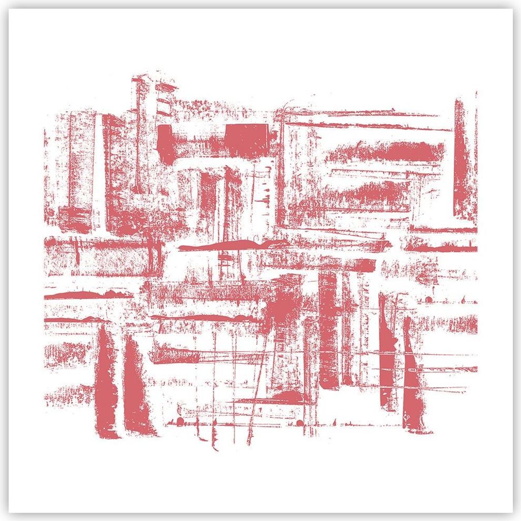 Poster - Poster ohne Rahmen - Rot Textur Muster - 50x50 cm - Wand Bild - Wanddeko - Wandbilder - Kunstposter - Wandposter - Bilder - Kunstdruck - W...