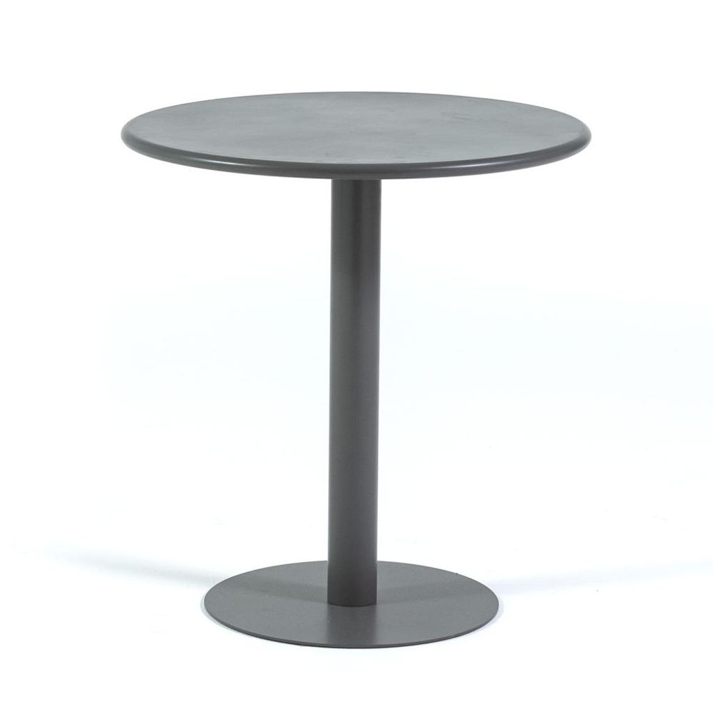Runder Tisch 69 cm aus lackiertem Stahl – modernes, kompaktes und strapazierfähiges Design für Balkon, Terrasse, Garten, Bars und Restaurants ...