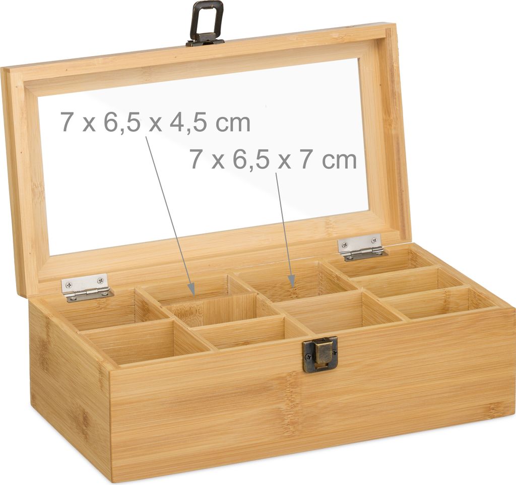 Relaxdays Scatola portatè a 10 scomparti, contenitore per Immagine del prodotto 