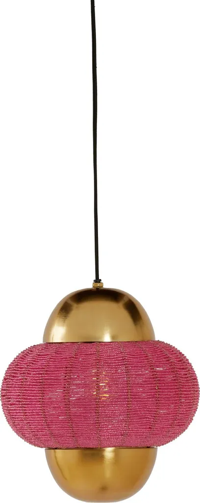 Suspension en métal rose Cetara luminaire design E27 pour salon 25cm