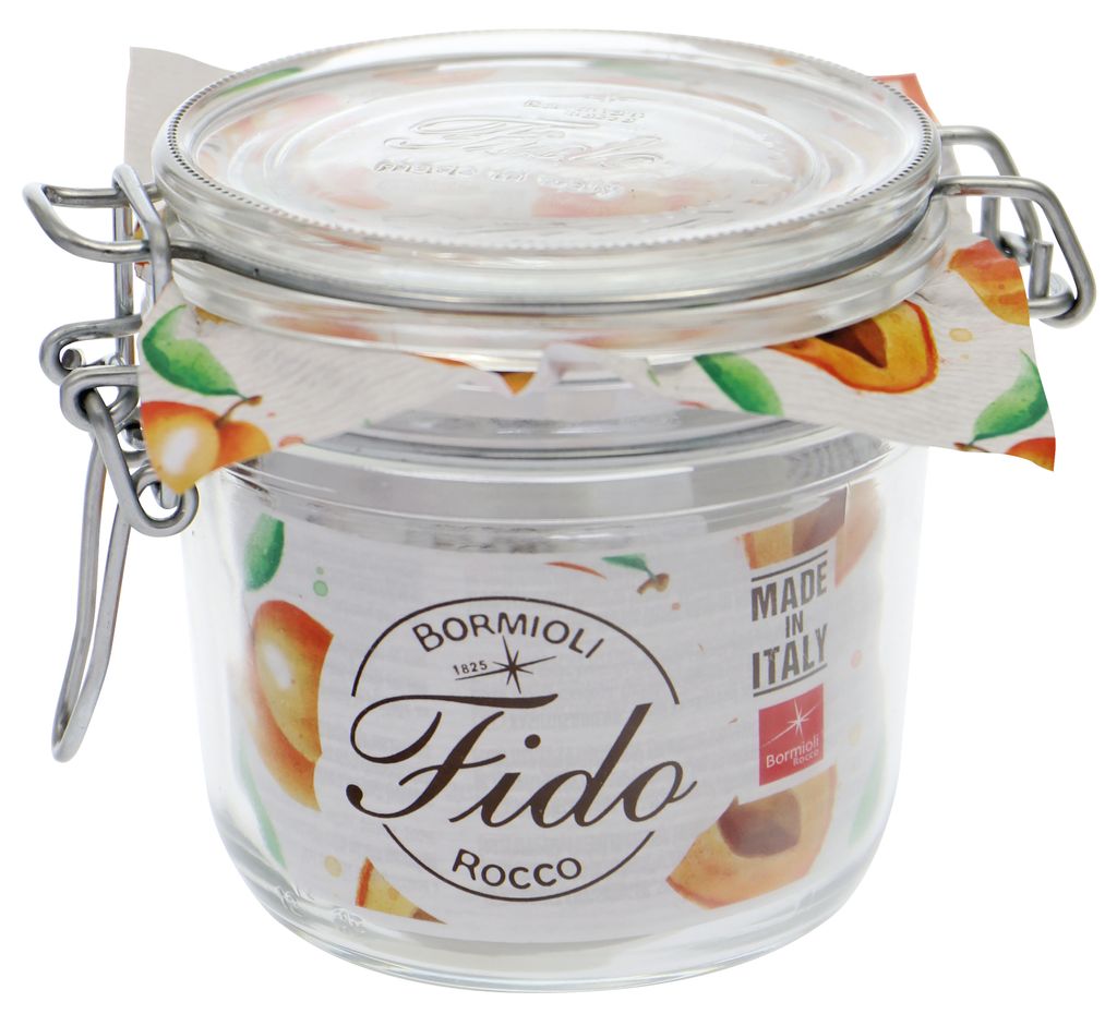 Bormioli Rocco Drahtbügelgläser Fido 350ml 6 Gläser + Gummis Einmachgläser 58298