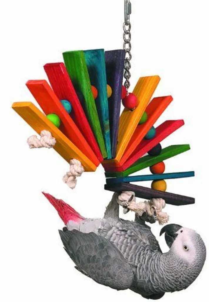 Accordéon arc-en-ciel pour perroquet - Solution contre le picage et l'ennui