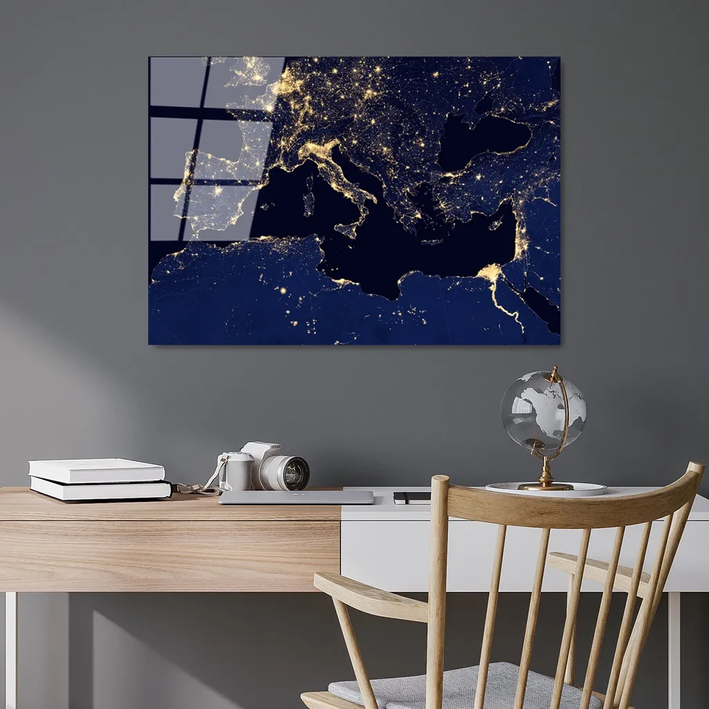 Wallity UV-350 Quadro in Vetro Temperato 50x70 - Arredo Casa Moderno