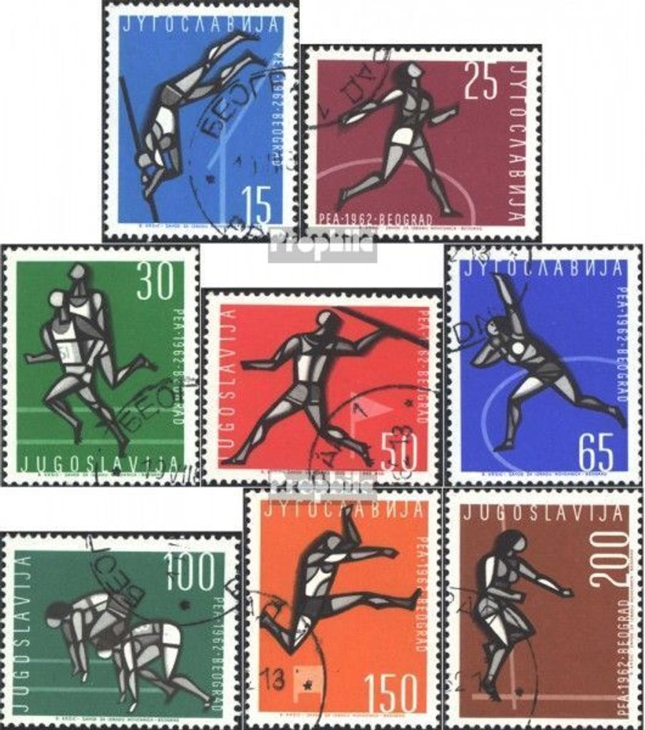 Briefmarken Jugoslawien 1962 Mi 1016-1023 (kompl.Ausg.) postfrisch Leichtathletik