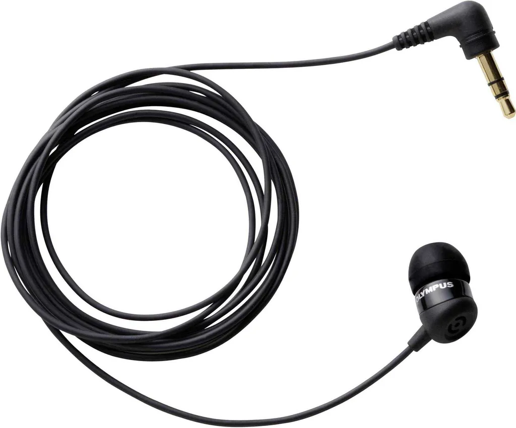 Olympus TP-8 Noir Microphone Oreillette pour Enregistrement Téléphonique