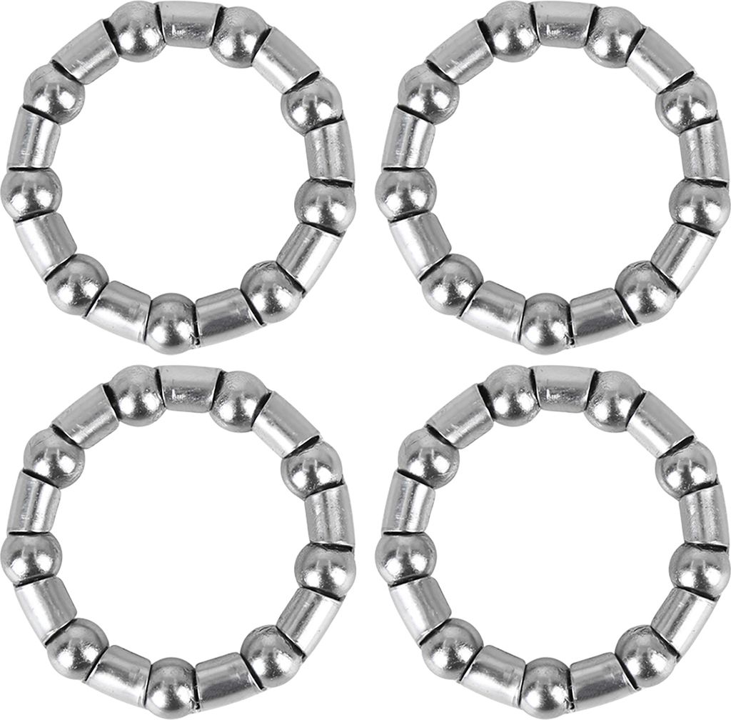 4 Stück Kugelkranz Kugellager Steuersatz Steuersatz Kugelring 44mm für Fahrrad Silber
