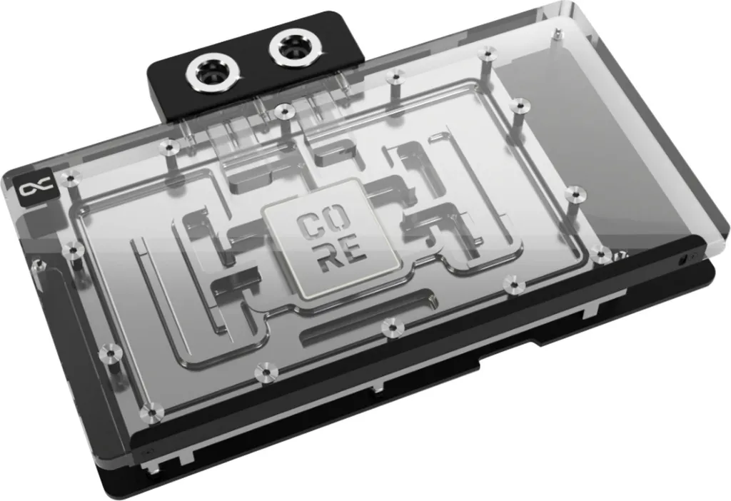 Alphacool Core RTX 5090 Waterblock Transparent Argent en Cuivre Massif