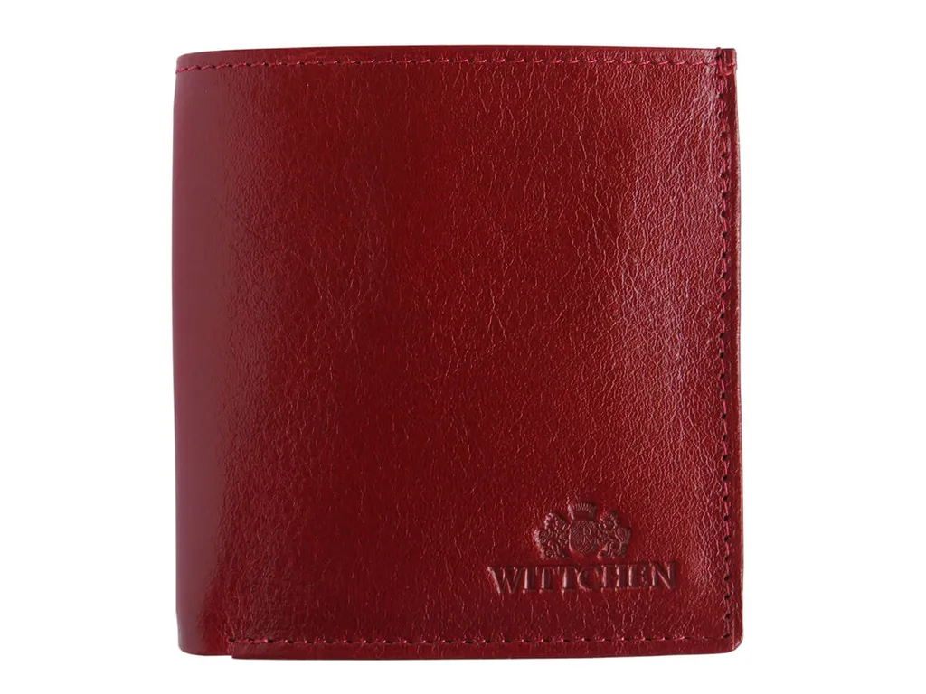 Portafoglio WITTCHEN Rosso Pelle Vitello - Piccolo e Pratico per Signore