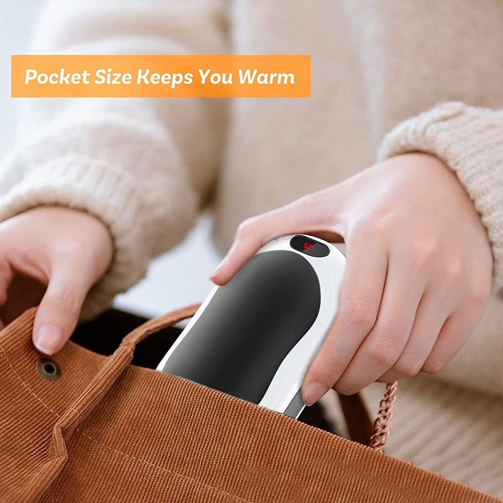 Gaiatop Handwärmer Wiederaufladbar - Elektrischer Taschenheizer - Mit LED-Taschenlampe - 3 Temperaturstufen