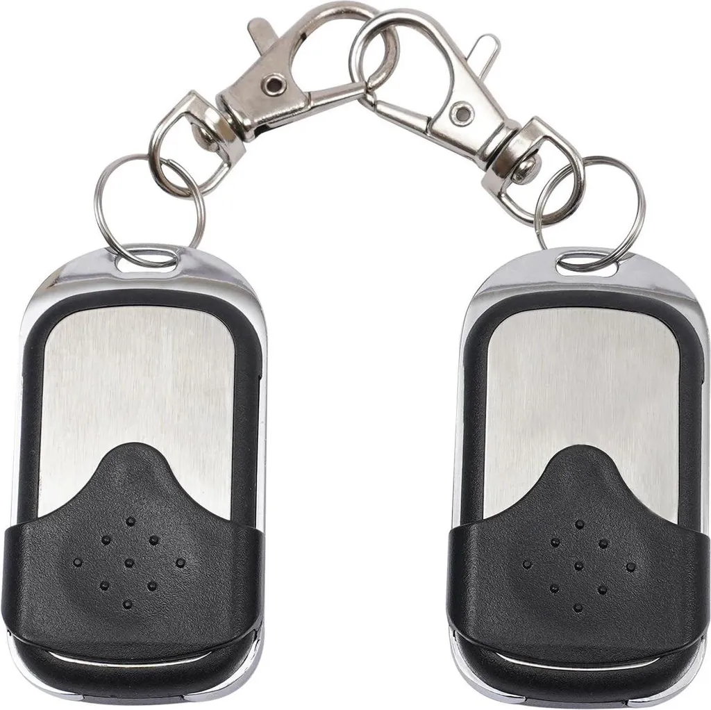 Télécommande garage 433 MHz EV-1527 : lot de 2 bips pour remplacement noir