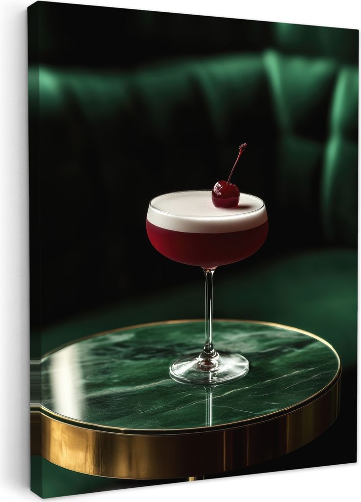 Wanddeko 60x80 cm - Getränk - Cocktail, Leinwand bilder, Wanddeko Wohnzimmer