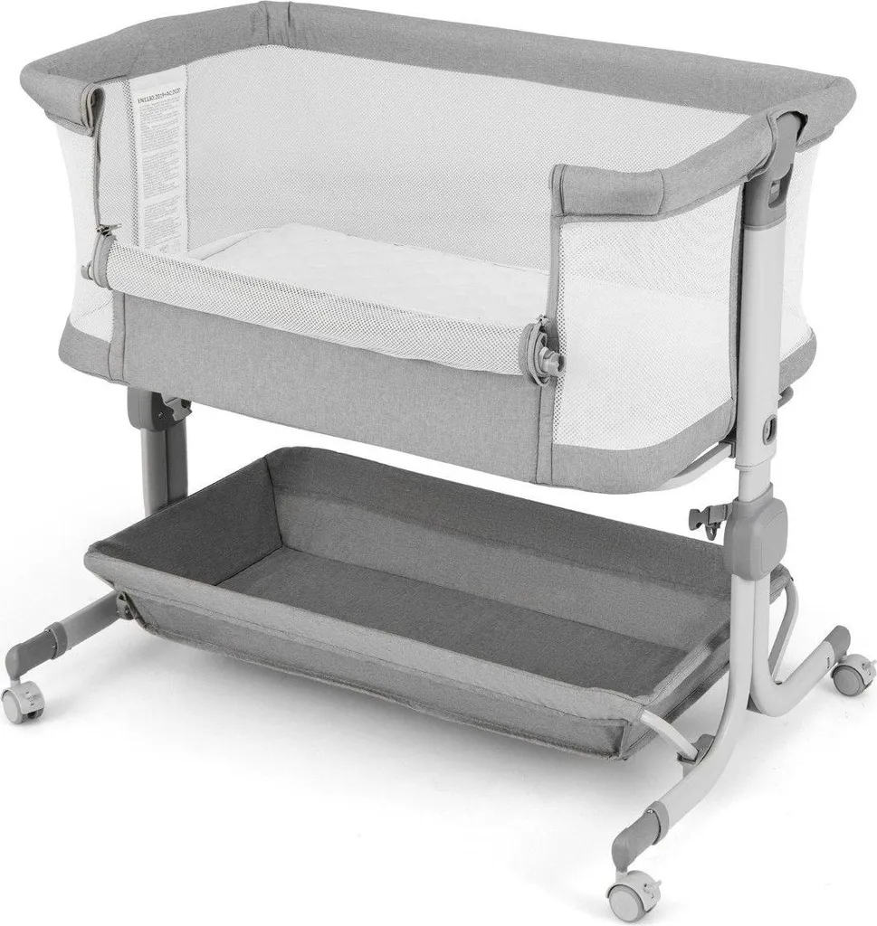 Lit bébé évolutif et lit d'appoint pliable avec rangement et matelas doux - 2