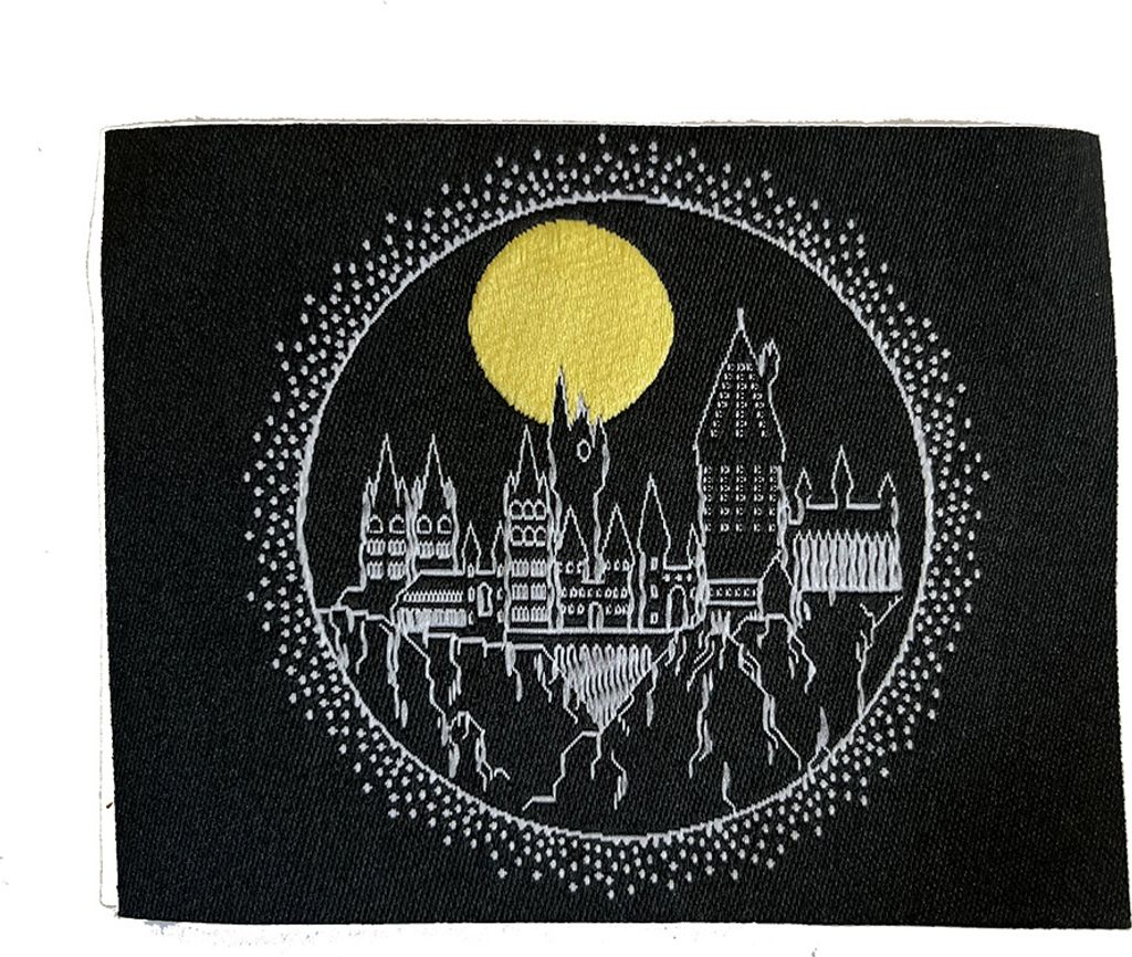Mono-Quick Harry Potter Hogwarts Schule gewebt - Aufnäher, Bügelbild, Aufbügler, Applikationen, Patches, Flicken, Zum Aufbügeln, Größe: 5,...