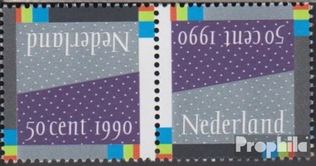Briefmarken Niederlande 1990 Mi 1395K (kompl.Ausg.) Kehrdruckpaar postfrisch Dezembermarke
