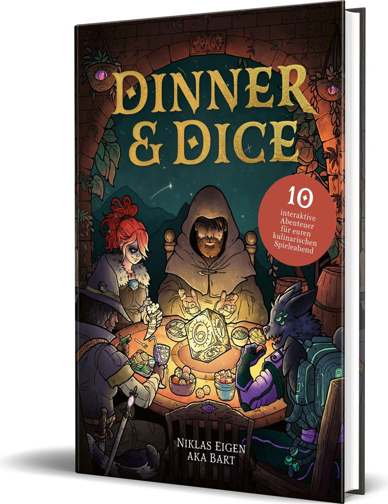Dinner & Dice Spielbuch – Interaktives Krimidinner Pen & Paper für den Spieleabend